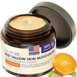 Beef Tallow for Skin Face Cream Citrus Scent 2 oz