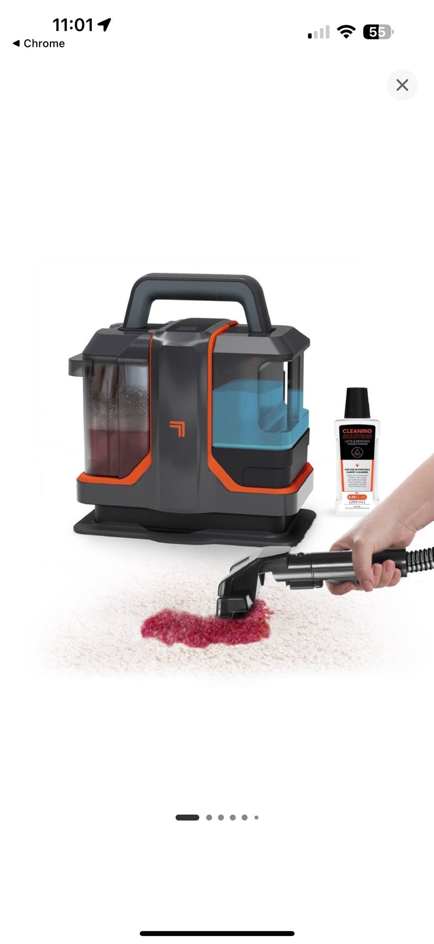 Sharper Image Stain Cleaner Portable Spot Vacuum