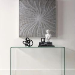Carrie 50" Wide Clear Glass Entryway Console Table