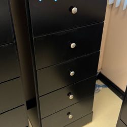 Black Daisy Five Drawer Dresser New Chest Cajonera Comoda Compressed 