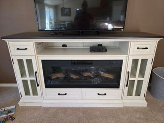 Entertainment/TV stand with fireplace