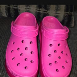 Crocs Pink Shoes Size 10