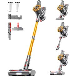 CHEBIO C8 Cordless Stick Vacuum Cleaner, 550W/45Kpa/60Mins LED Display, HEPA Filter 1.5L Dust Cup