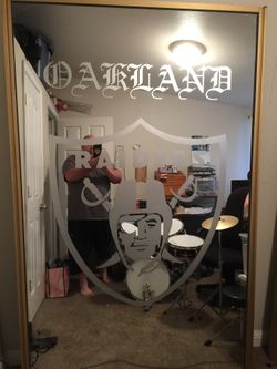 Raiders dressing mirror