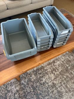 Lot of 13 storage bins