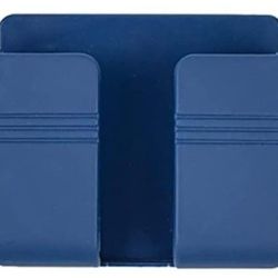 Blue Mobile Phone Holder Wall Stand Mounted Organizer Rack Remote Control Origin