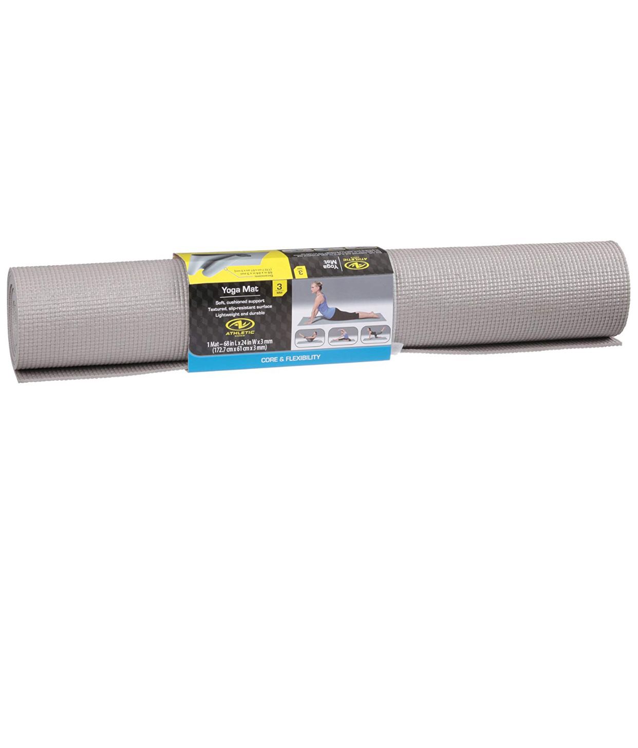 Athletic Yoga Mat light grey in color