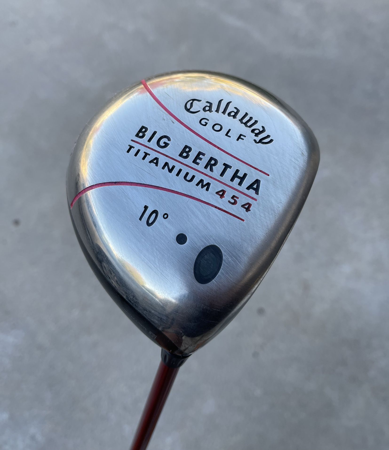 CALLAWAY BIG BERTHA TITANIUM 454 DRIVER 10° CALLAWAY RCH 65W GRAPHITE REGULAR RIGHT HANDED 45.0IN