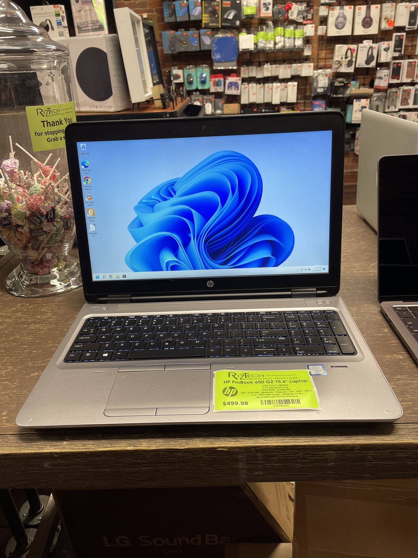 HP ProBook 650 G2 Laptop i7 Quad Core 16GB RAM 512GB SSD 15.6” FHD Windows 11 Pro