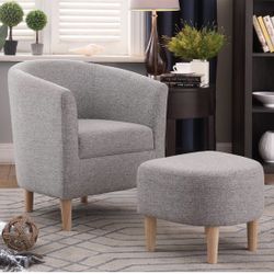 Accent Chair With Ottoman