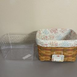 Longaberger Moms Memories Basket w Protector  NO LID.  Mothers Day 2002