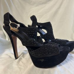 BCBGGENERATION Size 7.5 Rhinestone Slingback Heels 