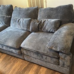 Latitude Run® Upholstered Sectional Sofa Chenille U-Shape Cloud Couch With Chaise And Ottoman