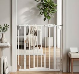 You & Me Walk-Through Pet Gate with Small Pet Door + 2 Extensions