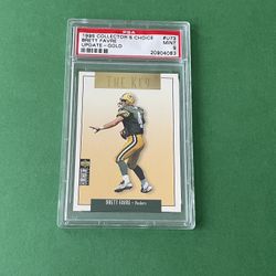 1995 Brett Favre Collector’s Choice UP Date Gold #U73. PSA M9