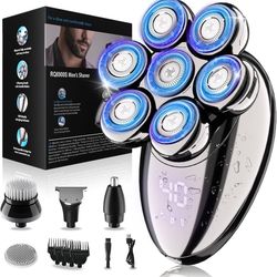 Head Shavers for Bald Men, Electric Razor, IPX8 Waterproof Dry/Wet Bald Head Shaver with 10000 RPM High-Speed Motor, Rechargeable Head Razor with LED 