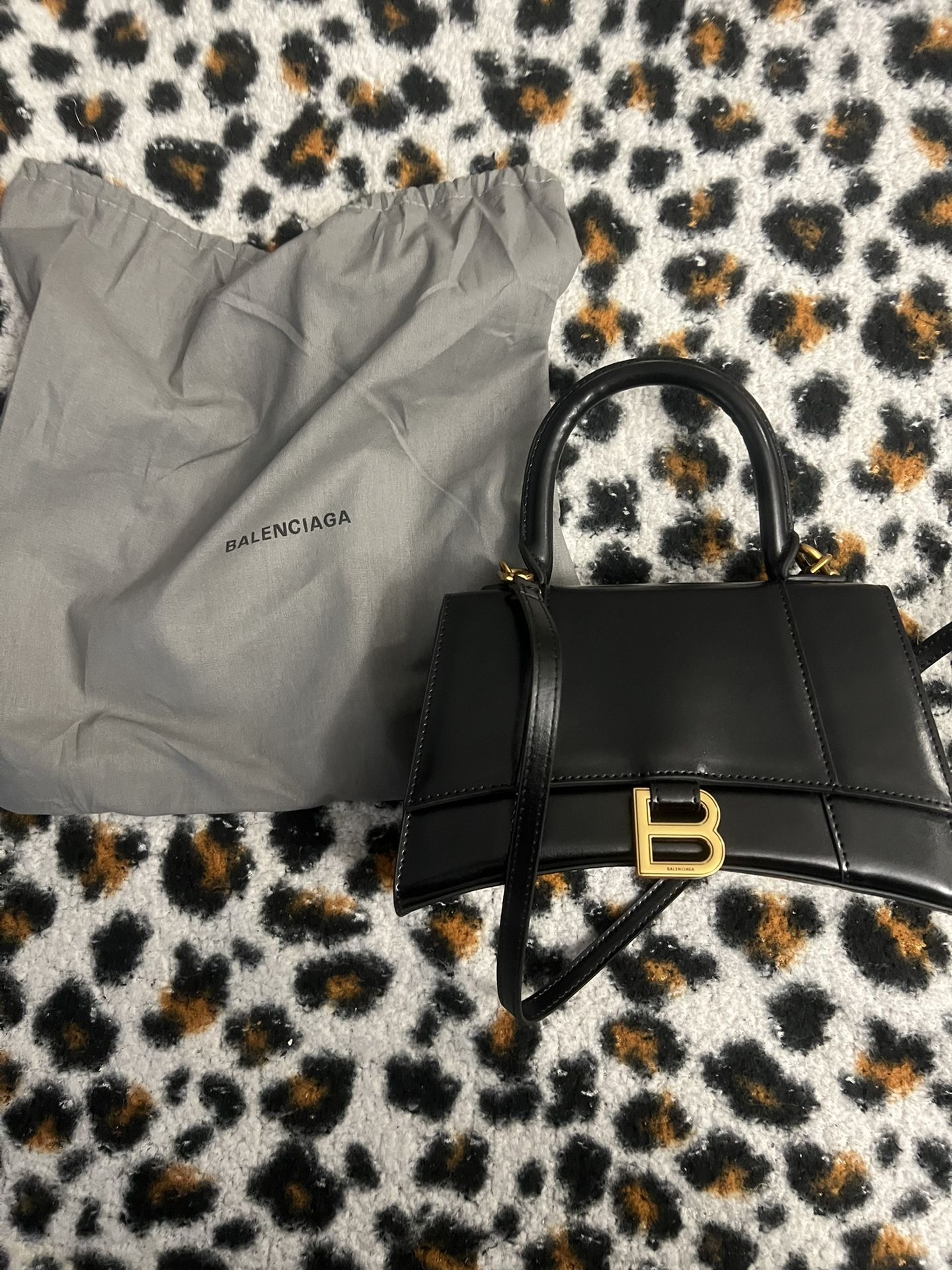 Balenciaga black mini Hourglass