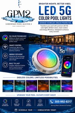 5G LED COLOR pool lights