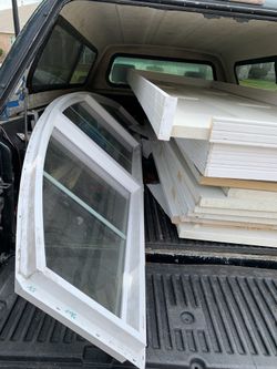 8 ft doors and one large Transome window