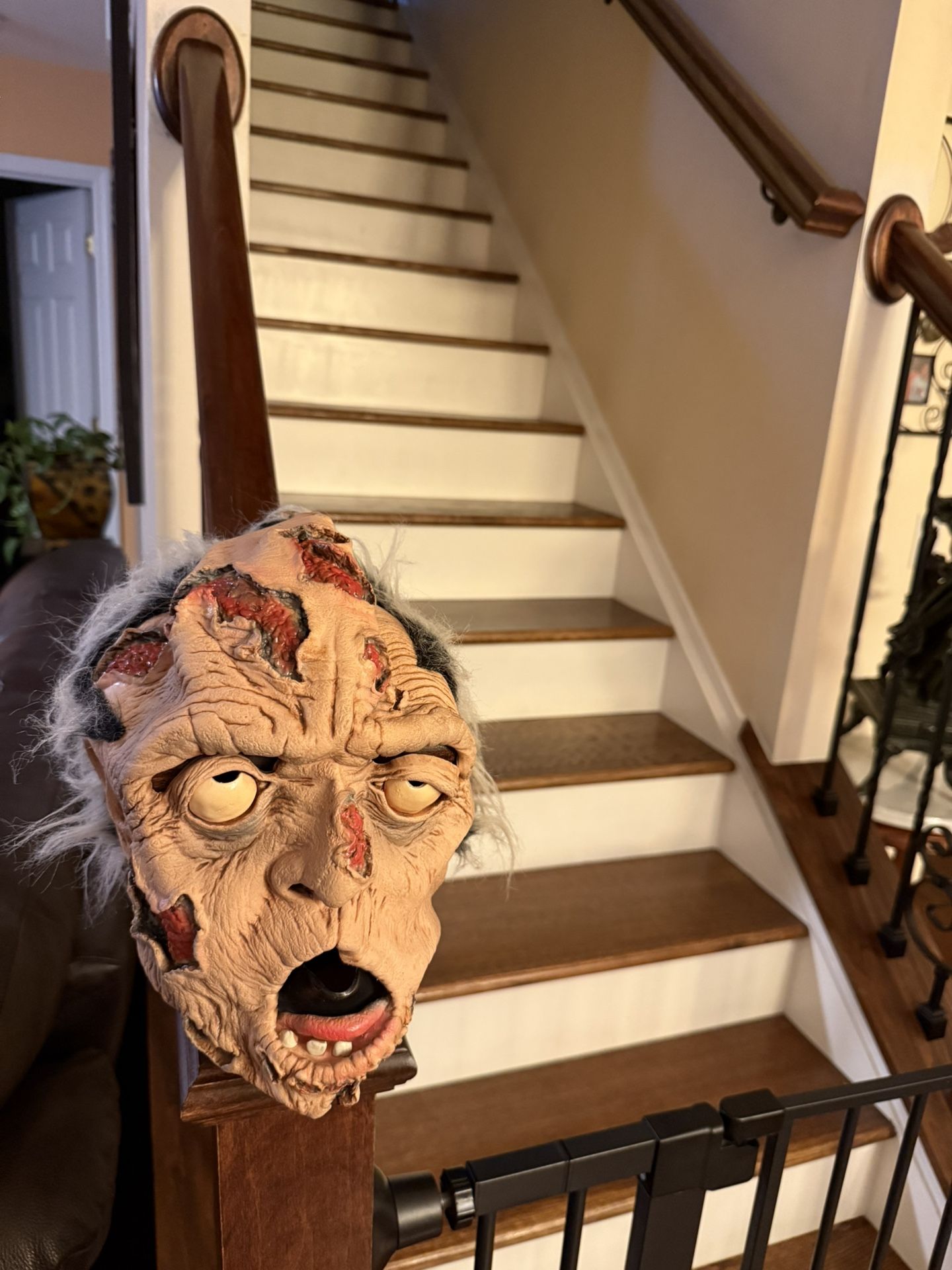 HORRORIFIC AND SCARY ZOMBIE COSTUME HALLOWEEN MASK IN PERFECT CONDITION . $25 EACH OR BOTH FOR $40 PICK IT UP TODAY AT MY HOME IN SIMPSONVILLE. FIRST