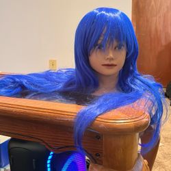 Blue Long Wig