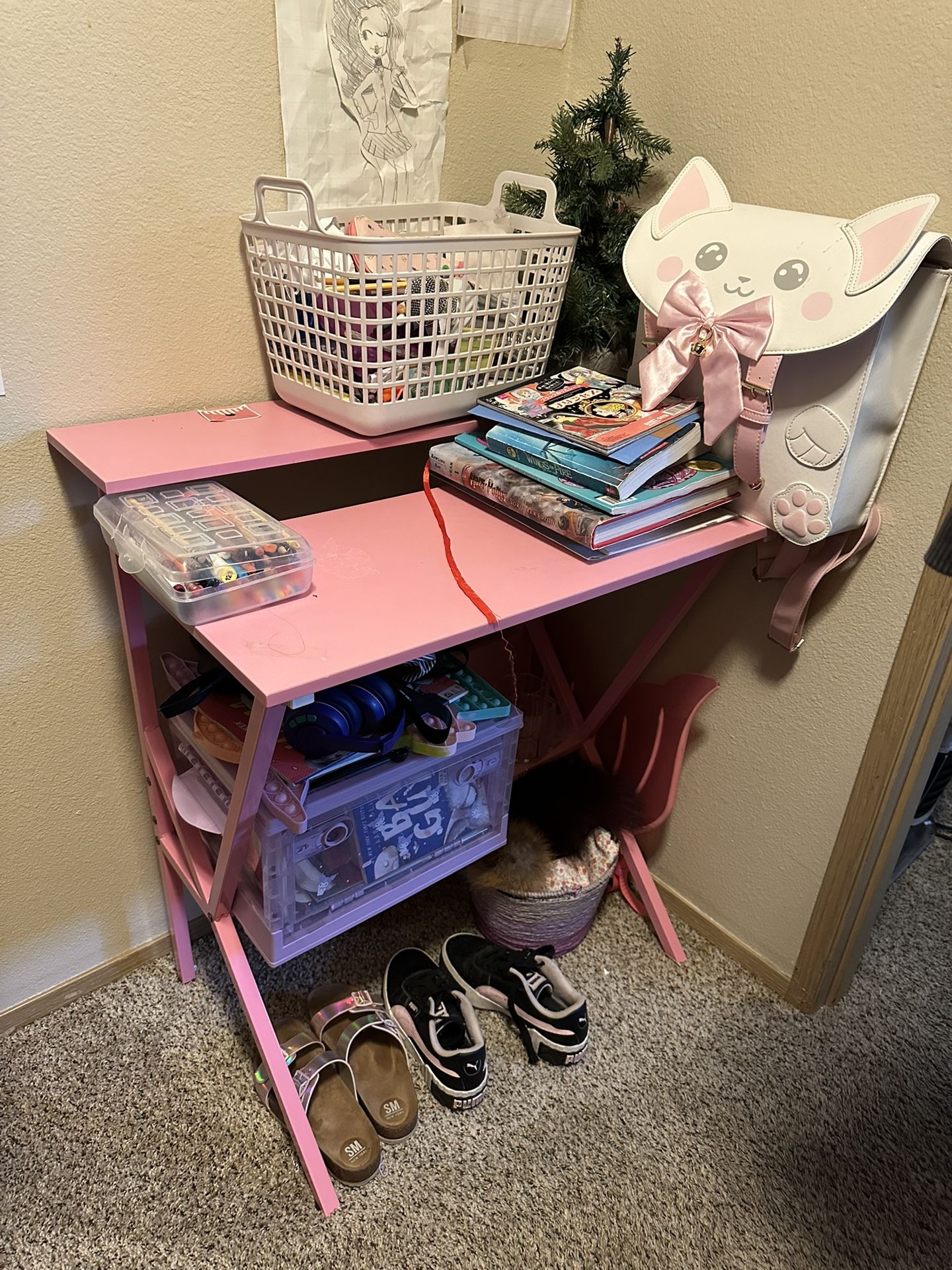 Small Pink Desk