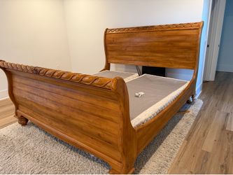 Hardwood king size bed