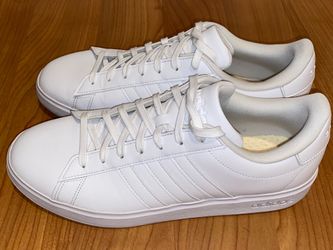 Adidas TRIPLE WHITE Grand Court 2.0  Sneakers Shoes Size Men’s 12
