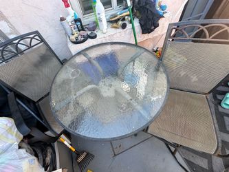 Bar style outdoor table and chairs