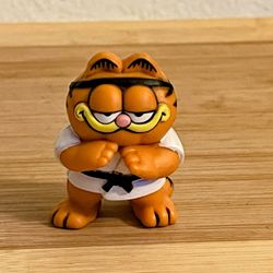 Garfield Cat PVC Figure Martial Arts Karate Vintage