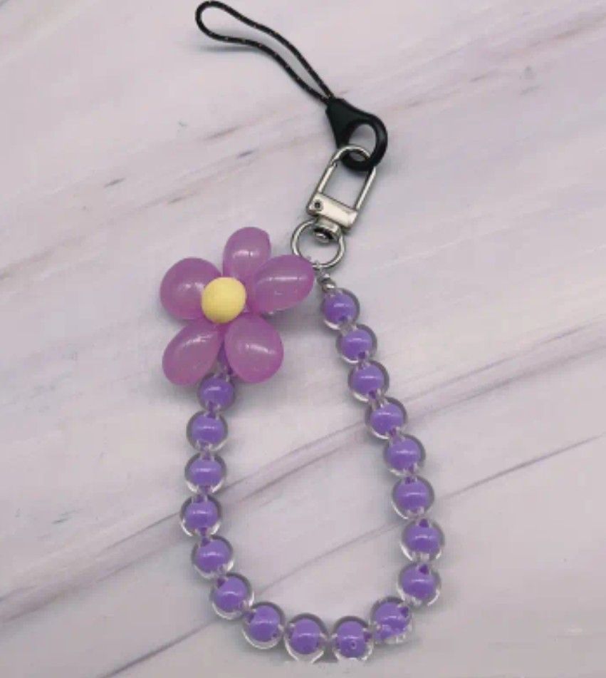 Flower Cell Phone Wristlet Lanyard
