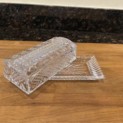 Shannon Dublin Crystal Covered Butter Dish