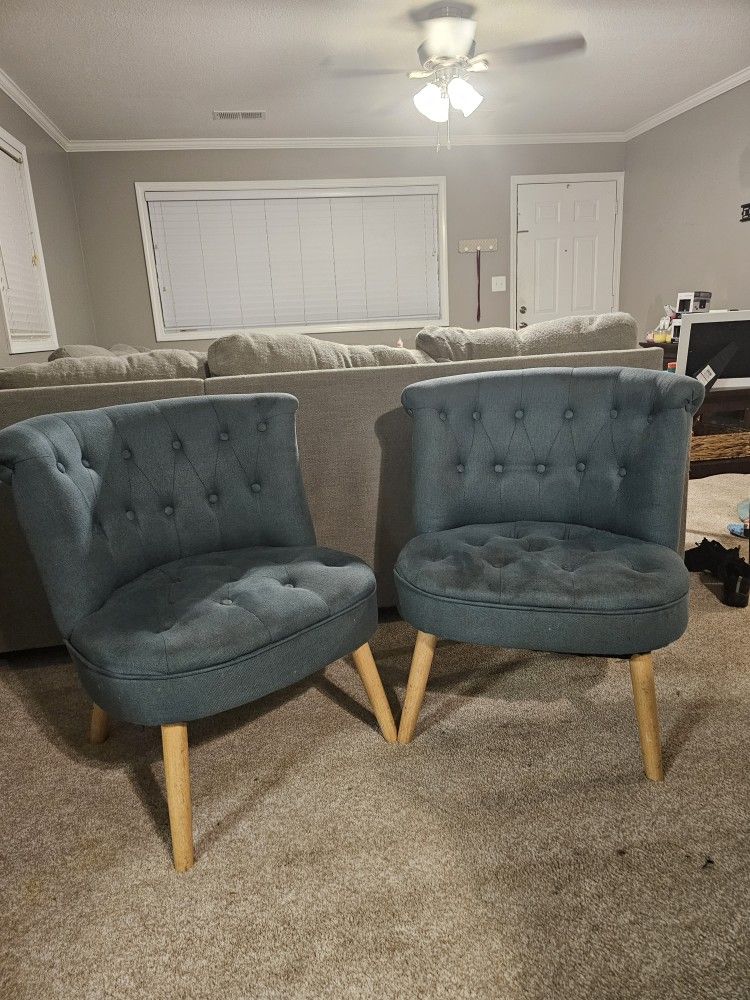 Blue Salon Chairs 