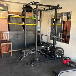 POWER RACK WITH WEIGHTS 