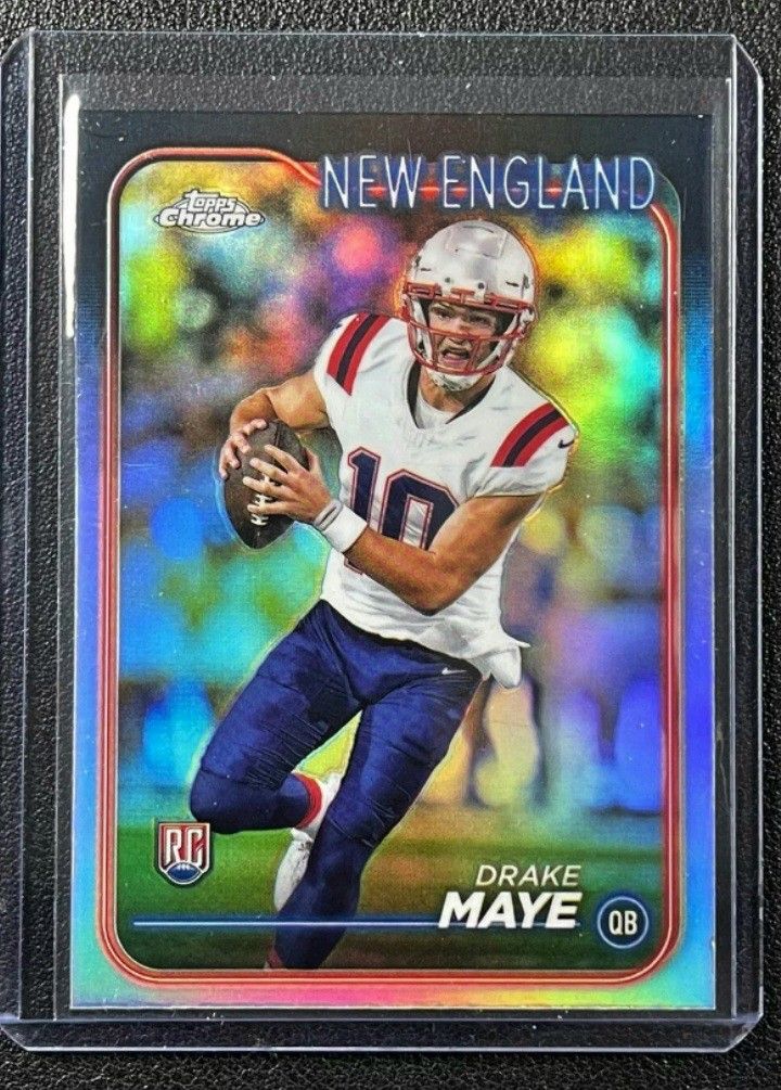 Really Nice 2024 Topps Chrome Drake Maye Rookie Card ,,Mint...