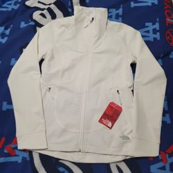 NWT Women's North Face L Stretch SS WindWall White Jacket, Size Small
