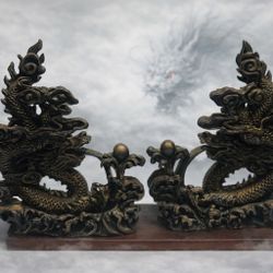 A Pair Of Dragon  🐲🐉 Statue Figurine Legacy of the Celestial Dragon