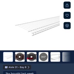  Wire Shelf 2 Pieces 9’7”  Long