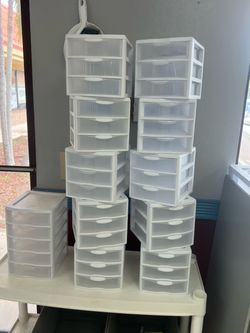 Plastic 3 draw organizers