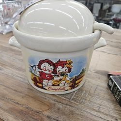 Vintage 1998 Campbell’s Soup Tureen With Lid And Ladle.  Campbell’s Kids