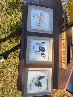 Set of 3 farm animal pics