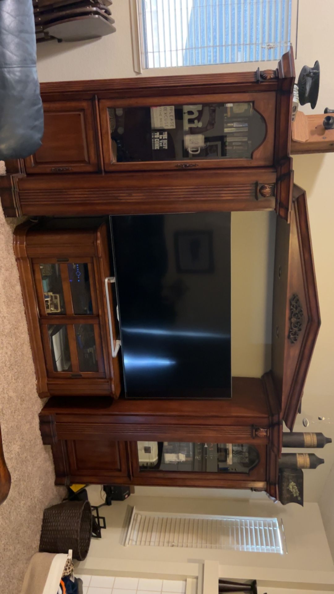 Dark Wooden Entertainment Center - $500 OBO