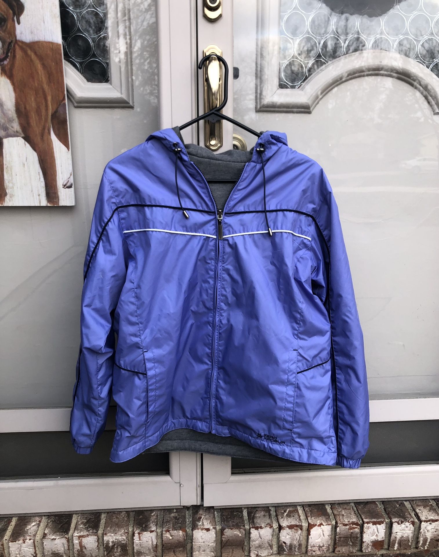 ZEROXPOSUR Ladies Reversible Windbreaker (Periwinkle Blue, M)