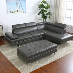 GRAY IBIZA SECTIONAL WITH OTTOMAN ONLY $899!