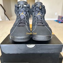 Jordan 6 DMP Size 14 Black Gold Clean