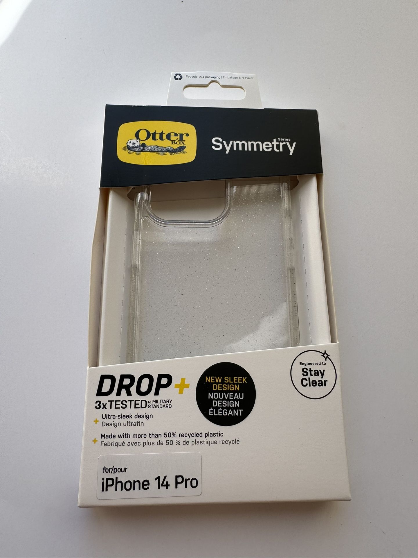 OtterBox Symmetry Series+ iPhone 14 Pro Case - Stardust (Clear Glitter)