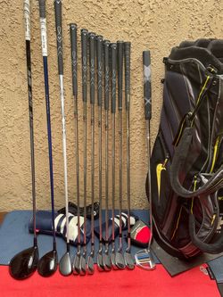 Complete Callaway golf club for man right hand with putter and Nike kick stand golf bag
