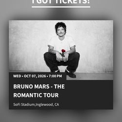 Bruno Mars concert tickets