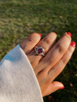 Garnet Engagement Ring