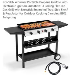 Gas grilled portable